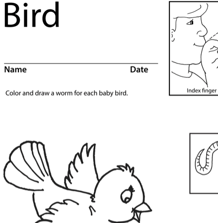 Bird Lesson Plan Screenshot Sign Language
