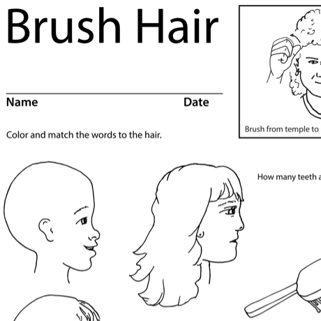 Brush Hair Lesson Plan Screenshot Sign Language