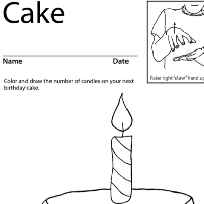 Cake Lesson Plan Screenshot Sign Language