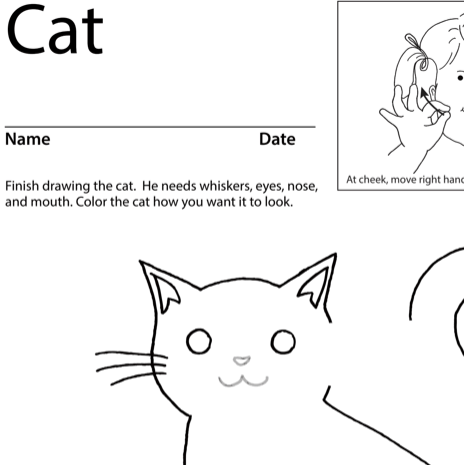 Cat Lesson Plan Screenshot Sign Language