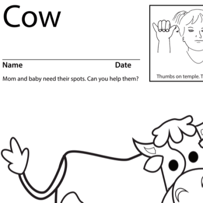 Cow Lesson Plan Screenshot Sign Language