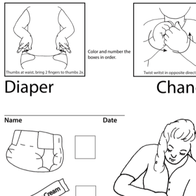 Diaper Change Lesson Plan Screenshot Sign Language