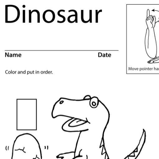 Dinosaur Lesson Plan Screenshot Sign Language