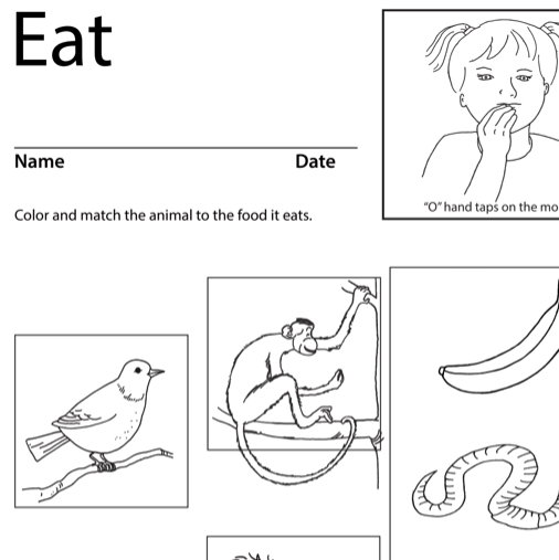 Eat Lesson Plan Screenshot Sign Language