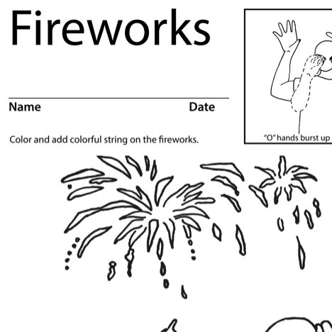 Fireworks Lesson Plan Screenshot Sign Language