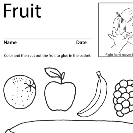 Fruit Lesson Plan Screenshot Sign Language