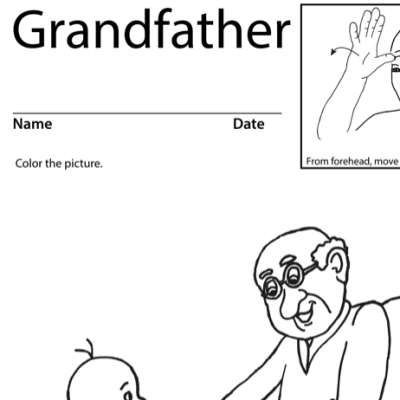 Grandfather Lesson Plan Screenshot Sign Language