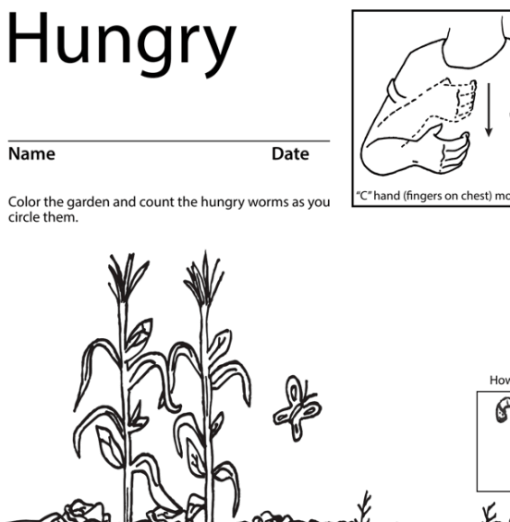 Hungry Lesson Plan Screen Shot Sign Language