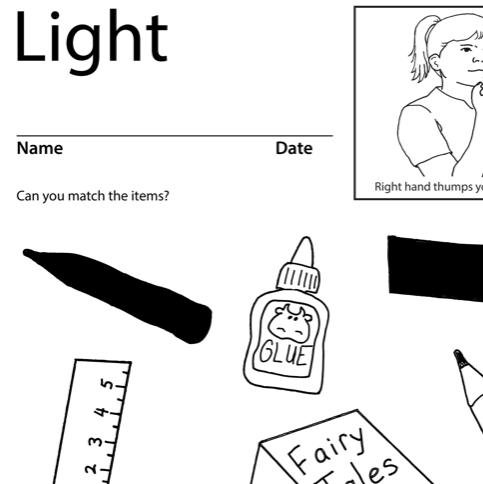Light Lesson Plan Screen Shot Sign Language