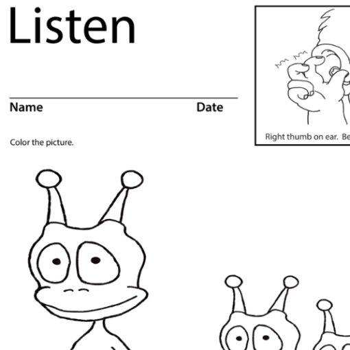 Listen Lesson Plan Screen Shot Sign Language