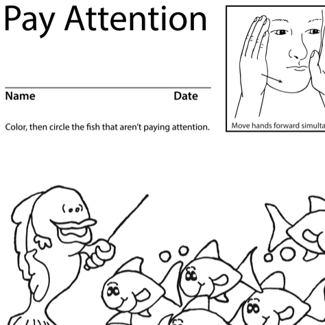 Pay Attention Lesson Plan Screenshot Sign Language