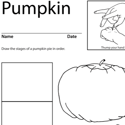 Pumpkin (thanksgiving) Lesson Plan Screenshot Sign Language