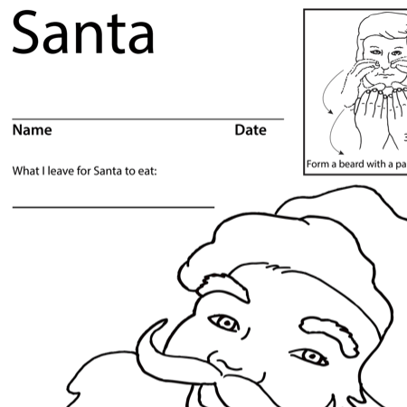 Santa Lesson Plan Screenshot Sign Language