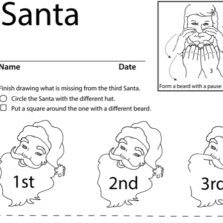 Santa 2 Lesson Plan Screenshot Sign Language