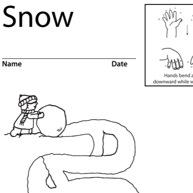 Snow Lesson Plan Screenshot Sign Language