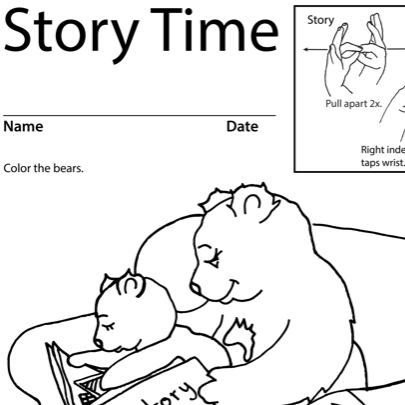 Story Time Lesson Plan Screenshot Sign Language