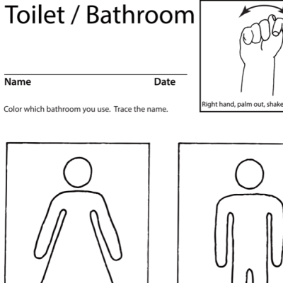 Toilet : Bathroom Lesson Plan Screenshot Sign Language