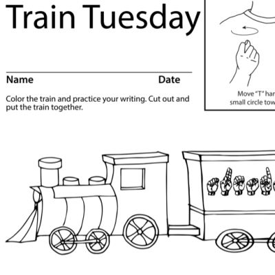 Train Tuesday Lesson Plan Screenshot Sign Language