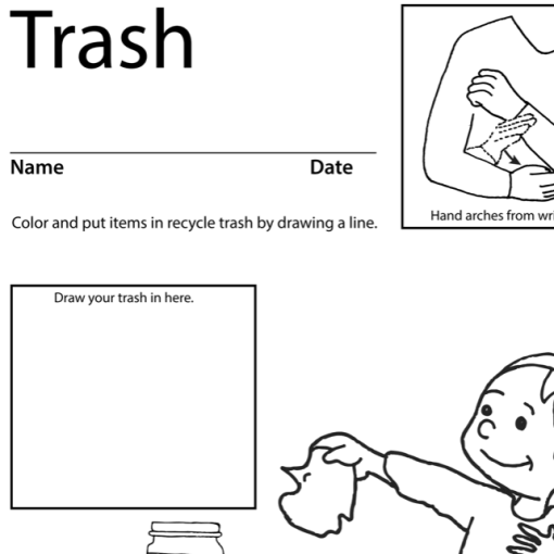Trash Lesson Plan Screenshot Sign Language