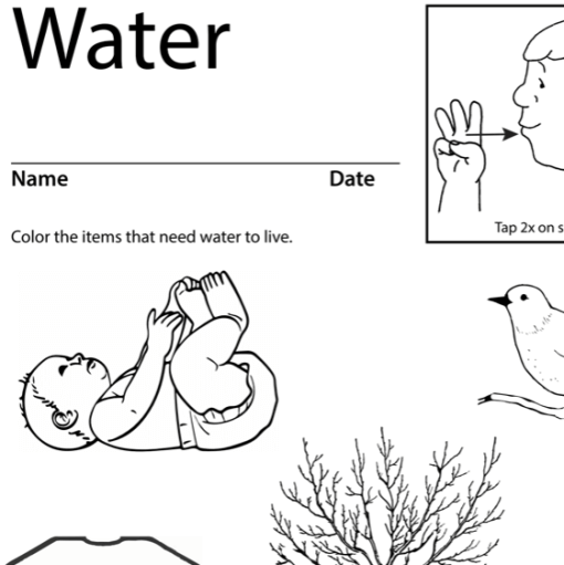 Water Lesson Plan Screenshot Sign Language
