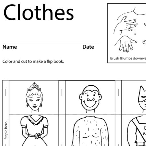 Clothes Lesson Plan Screenshot Sign Language
