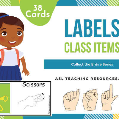 ASL Flashcards Classroom Labels