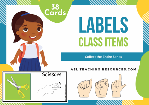ASL Flashcards Classroom Labels