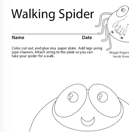 Coloring Sheet – Walking Spider