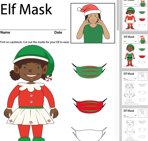 Elf on a Shelf COVID Mask