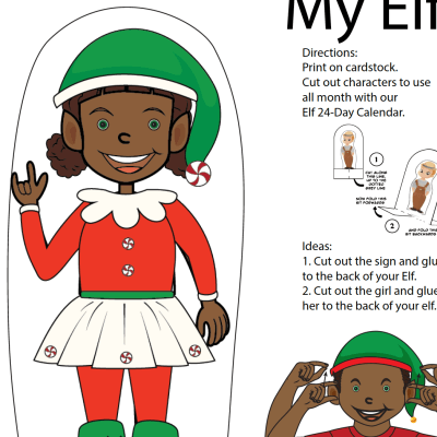 Elf on a Shelf Cutout Dark Skin