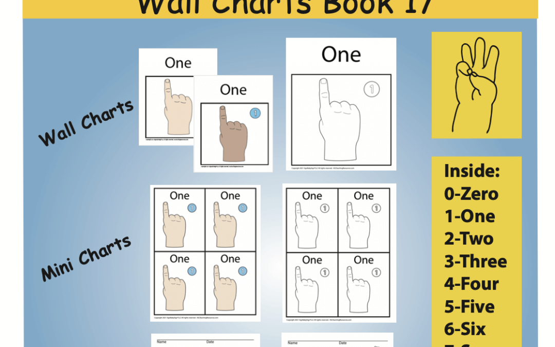 Wall Charts Book 17 Numbers 1-10 Light and Dark Skin