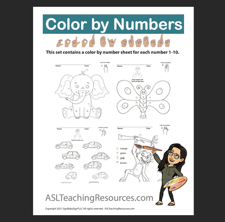 Color By Numbers 1-10 Set