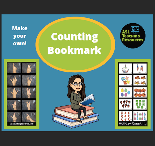 ASL Counting 1-10 Bookmark