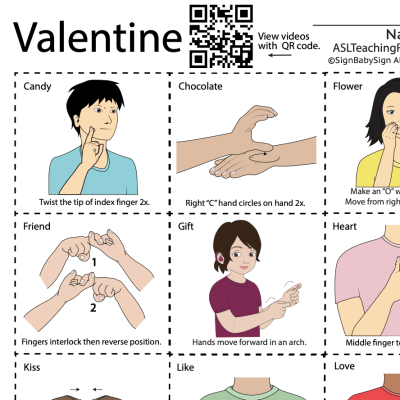 Valentine Flashcard ASL Screenshot