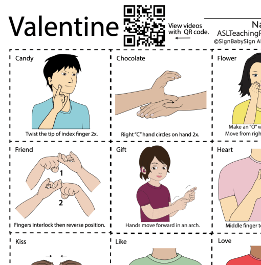 Valentine Flashcard ASL Screenshot