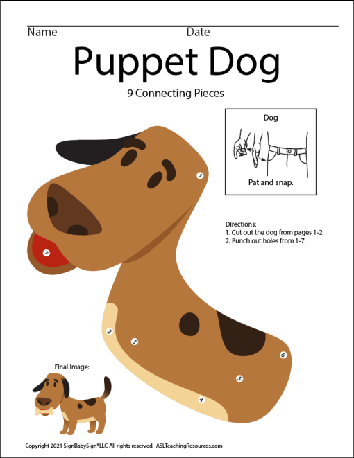 Screen Shot ASL Dog Puppet Page 1