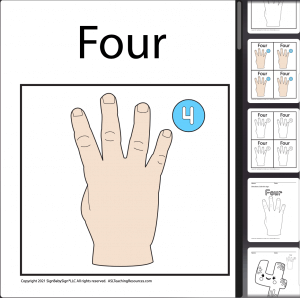 Numbers Coloring Sheets & Wall Charts Light Skin - 4