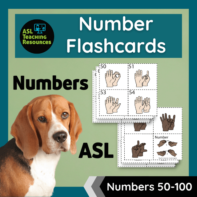 Flashcards – ASL Numbers 50-100 Full Set