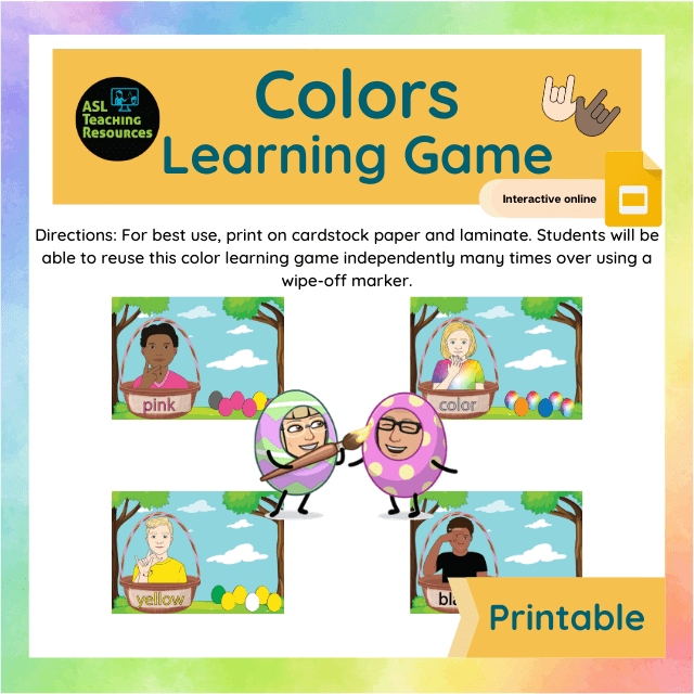 Learning Colors Games – Eggs