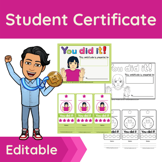 Editable Student Award – You did it