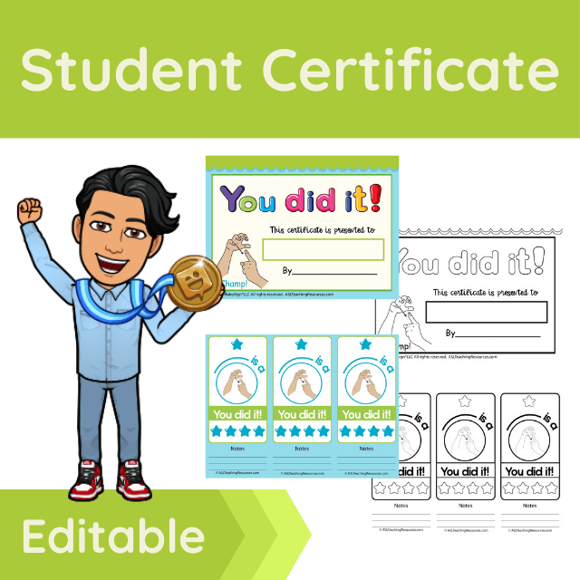 Editable Student Award – You did it