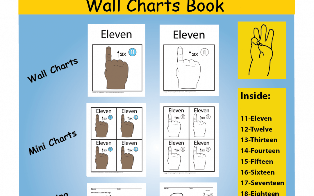 Wall Charts Book- Numbers 11- 20 Dark Skin