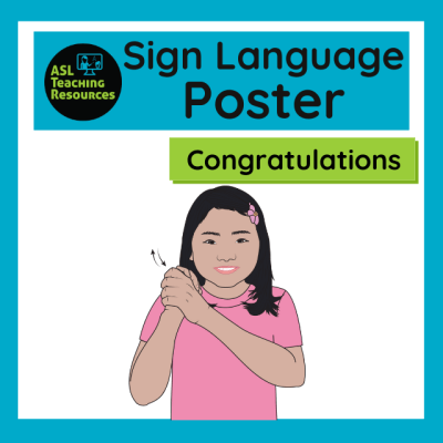 Sign Language Poster Congratulations