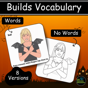 Halloween ASL Flashcards part 1 build vocabulary