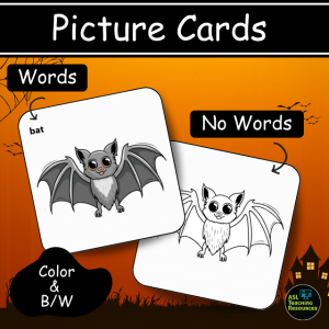 Halloween ASL Flashcards part 1 picture cards