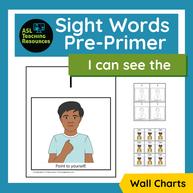 ASL Word Wall PrePrimer Sight Words – Teacher Jeanell