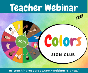 teacher webinar announcement for colors sign club