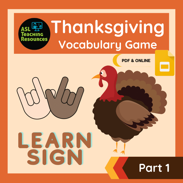Thanksgiving Vocabulary Game – Part 1