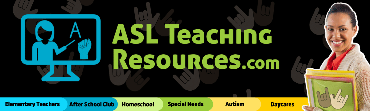 Elementary Teacher viewing ASL Teaching Resources Website Options