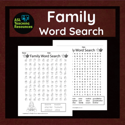 ASL Family Word Search Game